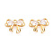 Brass Micro Pave Cubic Zirconia Charms, Bowknot, Real 18K Gold Plated, 10x13x3mm, Hole: 1.5mm