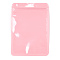 Macaron Color Plastic Yin-yang Zip Lock Bags, Resealable Bags, Self Seal Bags, Top Seal, Rectangle, Pink, 25.9x17.9x0.15cm, Unilateral Thickness: 2 Mil(0.05mm)