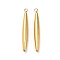 304 Stainless Steel Pendants, Oval Charms, Real 18K Gold Plated, 28x3.5mm, Hole: 1.6mm