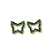 304 Stainless Steel Rhinestone Cabochons, Ion Plating(IP), Golden, Butterfly, 7.5x8.5x1.5mm