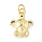 Brass Pendants, Cadmium Free & Lead Free, Tortoise Charms, with Jump Ring, Real 18K Gold Plated, 16.5x13x3mm, Hole: 3.5mm