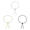3Pcs 3 Colors Adjustable Stainless Steel Cable Chain Slider Bracelet Making, Mixed Color, 10 inch(25.4cm), 1pc/color