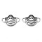 Tibetan Style Alloy Links Connectors, Cadmium Free & Lead Free, Gauze Mask, Antique Silver, 14x23x3mm, Hole: 2.5mm, about 910pcs/1000g