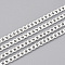 304 Stainless Steel Curb Chains, Twisted Chains, Unwelded, with Spool, Silver Color Plated, 4.5x3x0.8mm, about 32.8 Feet(10m)/roll