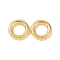 Ion Plating(IP) 304 Stainless Steel Linking Rings, Round Rings, Half Textured, Golden, 15x3mm, Inner Diameter: 8mm