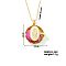 Luxury Fashionable American and European Style Brass Glass Virgin Mary Pendant Necklaces for Women, Colorful, 15.75 inch(400mm)