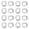 UNICRAFTALE Hand Polished Hoop Earrings 10 Pairs 12mm Stainless Steel Hypoallergenic Hoop Earrings 0.7mm Pin Stainless Steel Color Earwires Components for DIY Earrings Jewelry Making