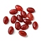 Natural White Jade Cabochons, Oval, Dyed, Dark Red, 6x4x2~2.5mm