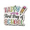 Wood Pendant, Teachers' Day Theme, Word, 39x45x2.5mm, Hole: 1.6mm