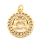 Brass Micro Pave Clear Cubic Zirconia Pendants, Gesture, Real 18K Gold Plated, 21x18x2mm, Hole: 3mm