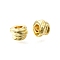 Brass Beads, Wired with Column, Lead Free & Cadmium Free, Rack Plating, Lasting Plated, Real 18K Gold Plated, 5.5x4mm, Hole: 2.5mm