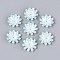 Flower Acrylic Bead Caps, for DIY Jewelry Making, Light Cyan, 23x23x6mm, Hole: 1.2mm