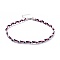Faux Suede Cord Braided Necklaces, with 304 Stainless Steel Lobster Claw Clasps and Iron Findings, Pearl Pink, 14.96 inch(38cm)
