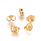 304 Stainless Steel Ear Nuts, Butterfly Earring Backs for Post Earrings, Real 18K Gold Plated, 4.5x5x3mm, Hole: 1mm