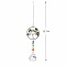 Big Pendant Decorations, Hanging Sun Catchers, Chakra Theme K9 Crystal Glass, Flat Round with Tree of Life, Colorful, 34.8cm