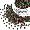 8/0 Glass Seed Beads, Opaque Colours Seep, Green, 3mm, hole:1mm