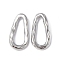Non-Tarnish 304 Stainless Steel Linking Ring, Hammered, Teardrop, Stainless Steel Color, 25.5x13x3mm, Inner Diameter: 18.5x6mm