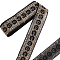 Polyester Ribbons, for Clothing Ornament, Black, 1-3/4 inch(45mm)