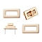 WADORN 6 Sets Alloy Twist Lock Clasps, Gold Purse Closure Rectangle Turn Lock Fasteners Clutches Bag Lock Metal Clip Clasp Hardware Handbag Buckles with Shims for DIY Leather Craft Bags Making
