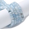 Dyed Natural Malaysia Jade Rondelle Beads Strands, Faceted, Light Sky Blue, 4x2~3mm, Hole: 1mm, about 110~115pcs/strand, 14 inch