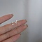 Alloy Earrings for Women, with 925 Sterling Silver Pin, Flower, 14.5mm