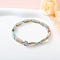 Natural Flower Amazonite Stretch Bracelet, 7-1/8 inch(18cm)