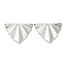 Rack Plating Brass Pendants, Cadmium Free & Nickel Free & Lead Free, Triangle Charm, Platinum, 22x29x2.5mm, Hole: 1.4mm