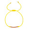 Handmade Glass Seed Beads Braided Bead Bracelets, Adjustable Fiber Cord Braided Bracelets for Women, Column, Yellow