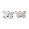 Non-Tarnish 304 Stainless Steel Pendants, Butterfly Charm, Stainless Steel Color, 9x11.5x1mm, Hole: 1.6mm