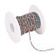 Ion Plating(IP) 304 Stainless Steel Cable Chains, with Spool, Soldered, Flat Oval, Rainbow Color, 3x2.5x0.5mm, about 32.8 Feet(10m)/roll