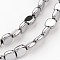 Electroplate Non-magnetic Synthetic Hematite Beads Strands, Flat Round, Smooth, Platinum Plated, 6x6x2mm, Hole: 1mm, about 70pcs/strand, 16 inch
