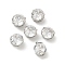 Round Stainless Steel Prong Settings, with Cubic Zirconia Faceted, Clear, 4x3mm, Hole: 1mm, about 300pcs/set