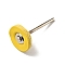 Multifunctional Flat Round Head PU Leather Polishing Bits, Mandrel Mounted Grinding Buffing Accessories, with Iron Axis, for Metal, Jade, Glass, Jewelry, Gold, 4.2x0.2cm