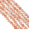 2 Strands Natural Sunstone Beads Strands, Faceted, Round, 3mm, Hole: 0.5mm, about 113pcs/strand, 15.35 inch(39cm)