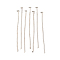 Iron Flat Head Pins, Cadmium Free & Lead Free, Platinum, 35x0.75~0.8mm, 20 Gauge, about 5400pcs/1000g, Head: 2mm