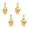 4Pcs PVD Vacuum Plating 304 Stainless Steel Pendants, Skull, Golden, 20.5x10x14mm, Hole: 6.5x3.5mm