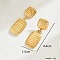 Gorgeous Vintage Stainless Steel Gold Plated Irregular Metal Texture Heart Exaggerated Lady Earrings