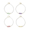 4Pcs 4 Styles ABS Plastic Imitation Pearl Beaded Necklaces, Natural Quartz Crystal Points Bead Necklaces, Dyed, 16.85 inch(42.8cm), 1pc/style