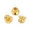 Brass Bead Caps, Long-Lasting Plated, Rack Plating, Golden, 4x3mm, Hole: 1.5mm