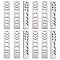 20Pcs 304 Stainless Steel Pendants, Rectangle with Phase of the Moon, Stainless Steel Color, 26x6x1.5mm, Hole: 2mm