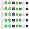 DIY Jewelry Making Findings Kit, Including Alloy Enamel Pendants & CCB Plastic Connector Charms, Clover, Mixed Color, 19~22x13~14.5x1.5~3mm, Hole: 1.6mm, 80Pcs/box