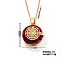 Vintage Sparkling Rhinestone Sun Pendant Necklaces, Brass Cable Chain Necklaces for Women, Golden, 15.75 inch(400mm)