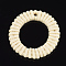 Resin Pendants, Imitation Woven Rattan Pattern, Ring, Cornsilk, 40x38.5x5mm, Hole: 2mm