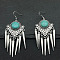 Ethnic Style Alloy Tassel Dangle Earrings, Triangle