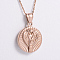 Vintage European Snake Animal Stainless Steel Pendant Necklaces for Men Women, Rose Gold