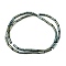 Electroplated Natural Lava Rock Beads Strands, Column, Green Plated, 9x3mm, Hole: 1mm, about 43pcs/strand, 15.75''(40cm)