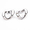 UV Plating ABS Plastic Linking Rings, Quick Link Connectors, For Curb Chains Making, Unwelded, Twist, Platinum, 39.5x32x12mm, Inner Diameter: 24x17.5mm