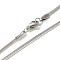 Tarnish Resistant 304 Stainless Steel Herringbone Chain Necklaces, with Lobster Claw Clasps, Stainless Steel Color, 18.3 inch(46.5cm), 2mm