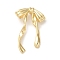 Brass Pendants, Cadmium Free & Nickel Free & Lead Free, Bowknot, Real 14K Gold Plated, 29x18x5.5mm, Hole: 2mm