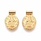 201 Stainless Steel Pendants, Oval with Virgin Mary Charm, Ion Plating(IP), Real 18K Gold Plated, 15.5x10.5x3mm, Hole: 2mm
